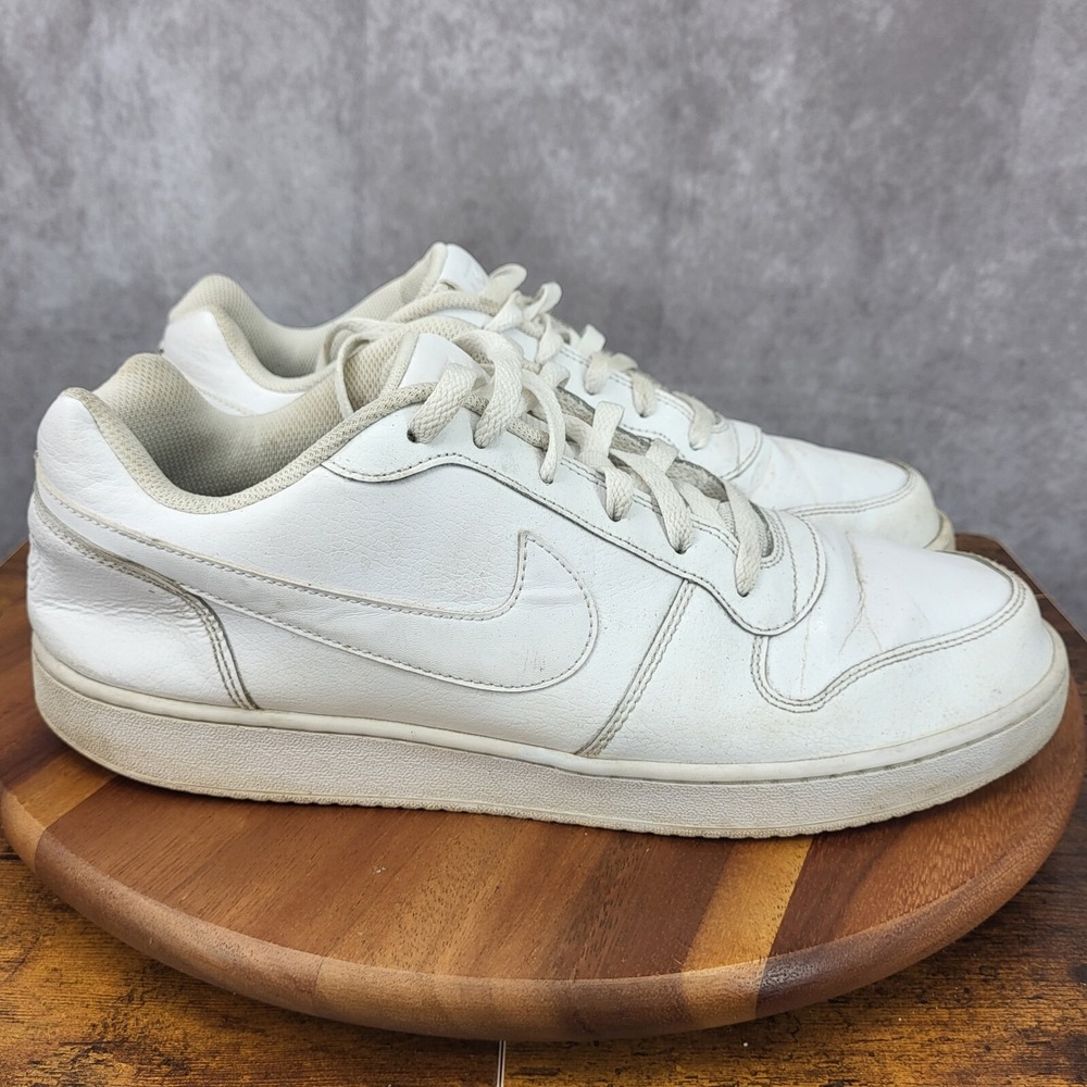 Nike Ebernon Sneakers Mens 13 Triple White‎ Low Top Athletic Shoes Trainers